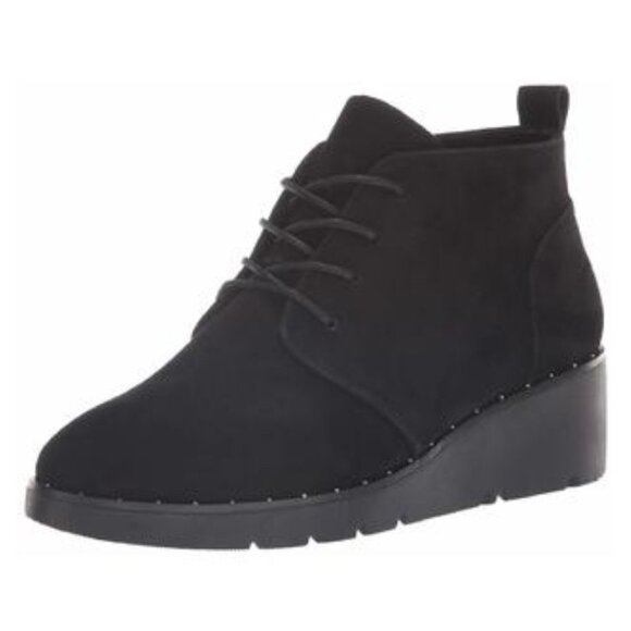 STEVEN Steve Madden studded black suede wedge bootie 7.5 - Picture 2 of 7